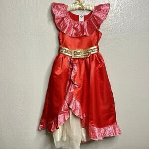 Disney Store Princess Elena of Avalor Costume Gown Girls 9-10 Belted Formal
